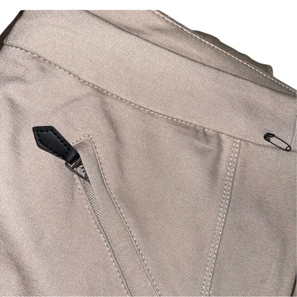 BCBG MAXAZRIA RIDING LEGGINGS PANTS WOMEN COLOR TAN KNEE-PATCH BREECH SIZE 30 - Picture 4 of 10